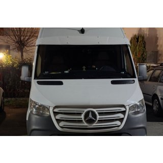 Frontscheibenblende am Rahmen (Weiß, 5mm) Mercedes Sprinter W907/W910 2018- Foto 4