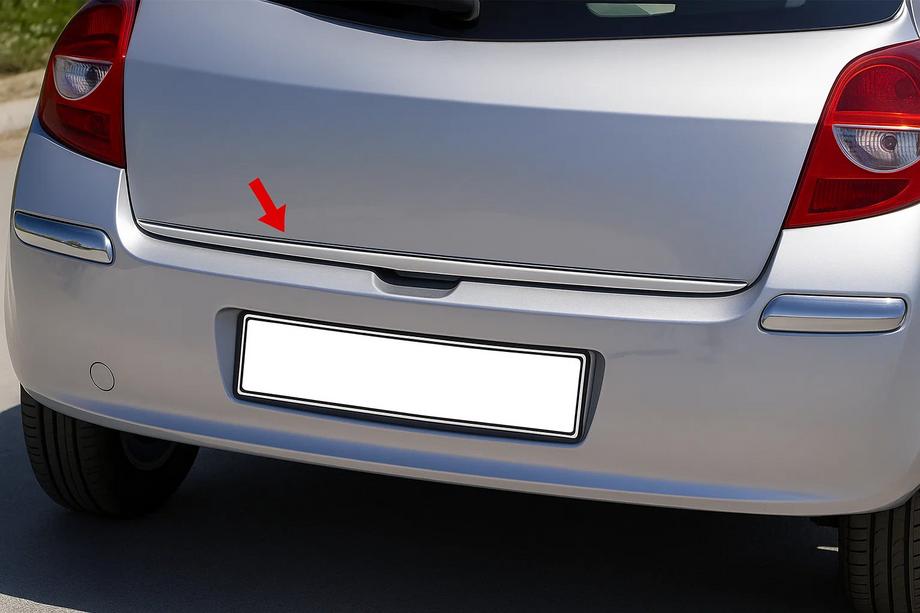 Renault Clio III 2005-2012 Kofferraumleiste Edelstahl Image