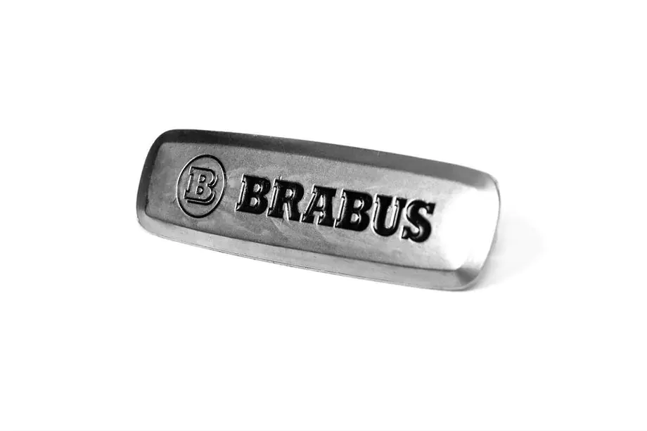 Mercedes-Benz Brabus Aluminium Emblem für Fußmatten (1 Stk) Foto 2