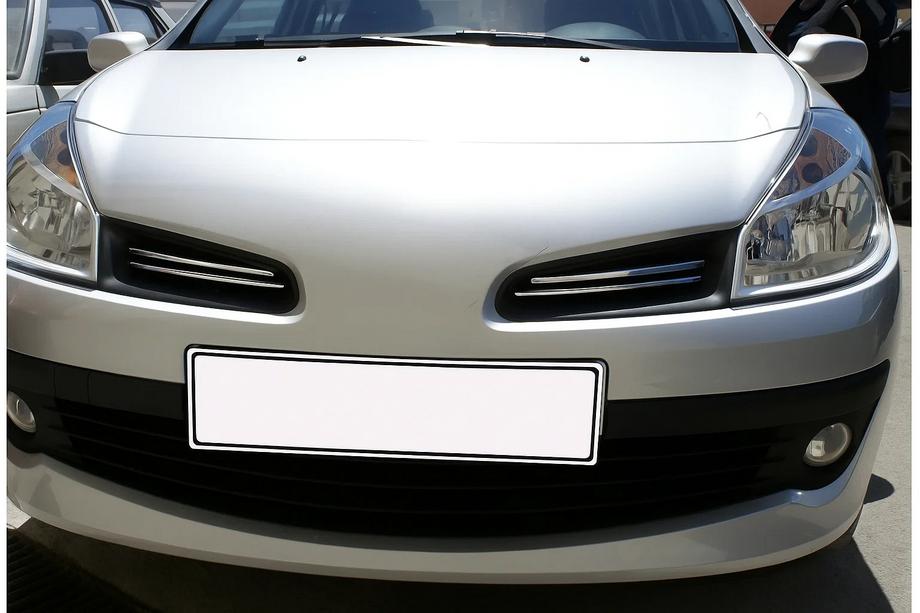 Renault Clio III 2005-2012 Chrom Kühlergrill Blenden (4 Stk, Edelstahl) Image