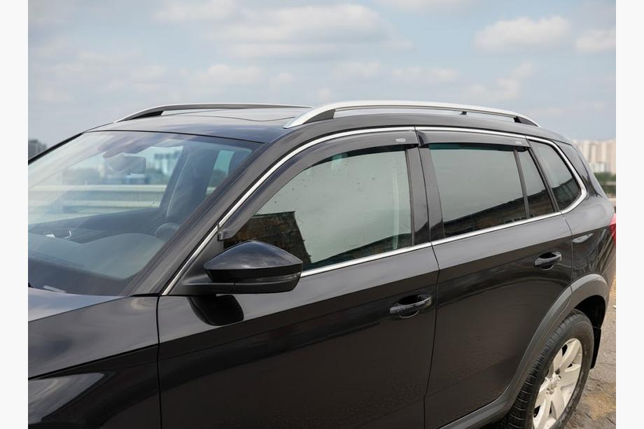 Skoda Kamiq 2019- Windabweiser mit Chromleiste (2019-2023, 4 Stk, Niken) Image