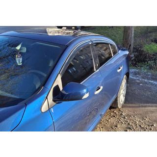 Windabweiser mit Chromleiste (4 Stk, Niken) Renault Fluence 2009-2016 Foto 1