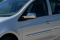 Renault Clio III 2005-2012 Fensterrahmen Zierleisten Edelstahl Aussen (4 Stk) Carmos - Türkischer Edelstahl Foto 1
