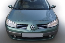 Renault Megane II 2004-2009 Chrom Kühlergrill Abdeckungen (Modell 2004-2006, 6 Stück, Edelstahl) OmsaLine - Italienischer Edelstahl Foto 1