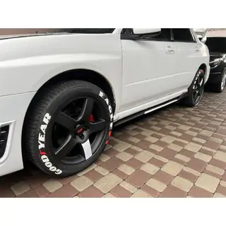 Universelle Seitenschweller Aufsätze Niken White (ABS) (4Stk) Foto 2