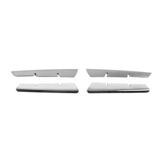 Chrom Kühlergrill Blenden (Modell 2006↗, 4 Stk, Edelstahl) Renault Megane II 2004-2009 Foto 2
