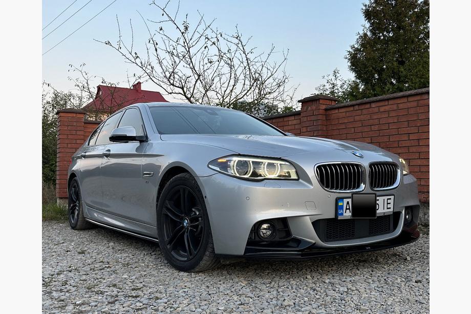 BMW 5 Series F10/F11 2010–2016 Frontspoiler DPT Lip V-1 (für M-Performance, Schwarz Glanz) Image