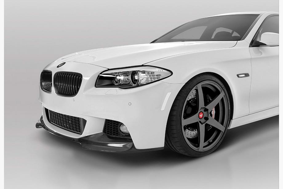 BMW 5 Series F10/F11 2010–2016 Frontspoiler DPT Lip V-3 (Für M-Performance, Schwarz Glanz) Image