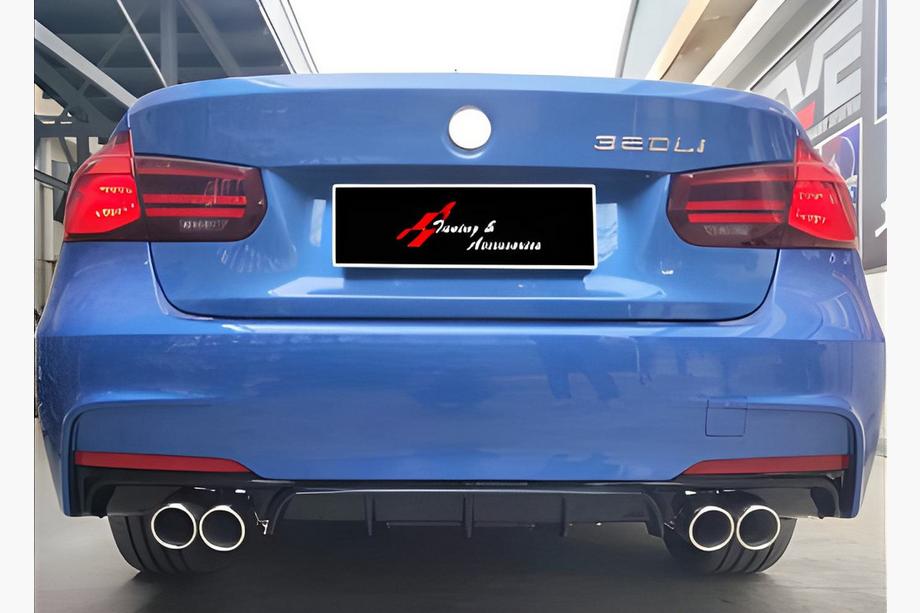 BMW 3 Series F30/F31 2012-2019 Heckdiffusor DPT V-2 (für M Performance, Schwarz Glanz) Image