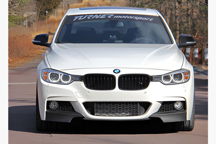 BMW 3 Series F30/F31 2012-2019 Frontspoiler DPT Flap (für M-Performance, Schwarz Glanz) Foto 1