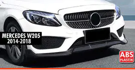 Mercedes C-class W205 2014-2021 Frontspoilerlippe DPT V1 (2014-2018, nur für AMG-Line, Schwarz Glanz) Foto 1