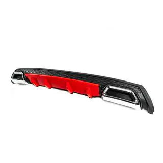 Universeller Heckdiffusor DPT V-5 (ABS) (Rot+Schwarz Glanz) Foto 3