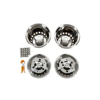 Edelstahl Radkappen Exklusiv V3 (2-teilige Ausführung, 4 Stk) Mercedes Sprinter W907/W910 2018- Foto 1