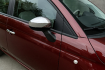 Fiat 500/500L 2013-2022 Spiegelabdeckungen (2 Stk, Edelstahl, Carmos) Foto 1