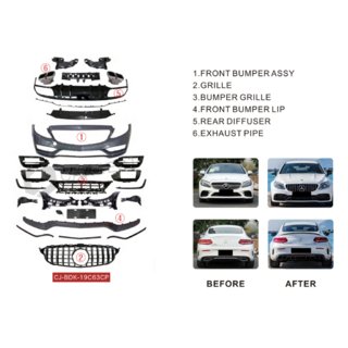 Bodykit mit Diffusor für Coupe (AMG C63-Design 2018-2021) Mercedes C-сlass W205 2014-2021 Foto 2