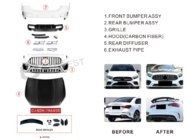Mercedes A-class W177 2018- Bodykit AMG A45 (Typ-B) Foto 2