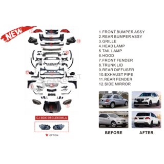 Restyling-Kit für W166 GLE63 AMG Mercedes ML W164 2005-2011 Foto 4