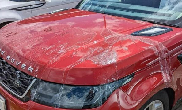Was tun, wenn das Auto mit Farbe oder Säure bedeckt ist?