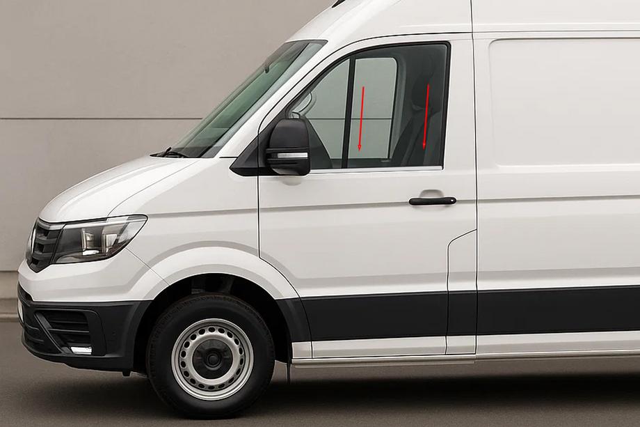Volkswagen Crafter 2016- Fensterzierleisten (2 Stk, Edelstahl) Image