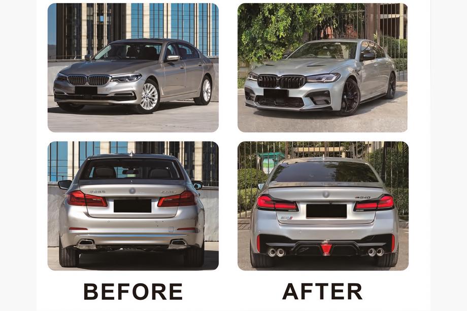 BMW 5er G30/G31 2017–2023 Facelift Kit mit Motorhaube und Kotflügeln (im M5 Competition 2021) Foto 3
