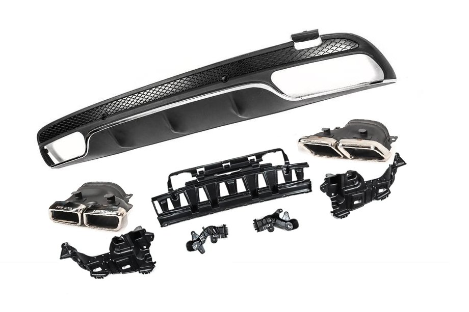 Mercedes C-class W205 2014-2021 Heckdiffusor mit Endrohren (C63 Design 2014-2018) Foto 3