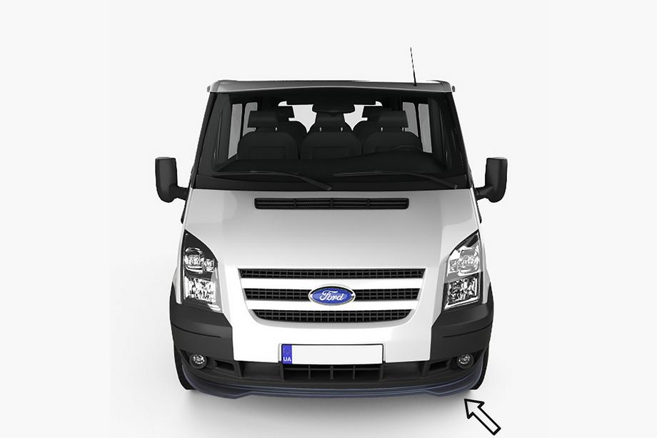 Ford Transit 2000–2014 Front Lip Spoiler ESA (2006-2014, schwarz) Foto 1