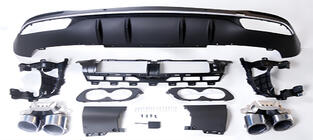 Mercedes GLS X167 2019- Heckdiffusor mit Endrohren Silber (für GLS53) Foto 1