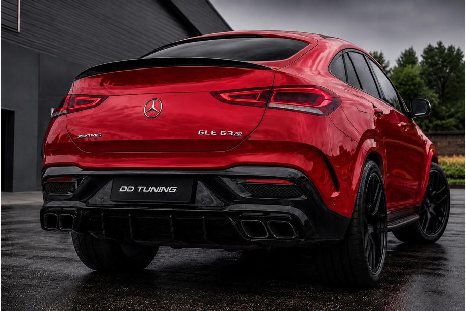 Mercedes GLE coupe C167 2019- Heckdiffusor mit Endrohren Black (Design GLE63) Foto 2