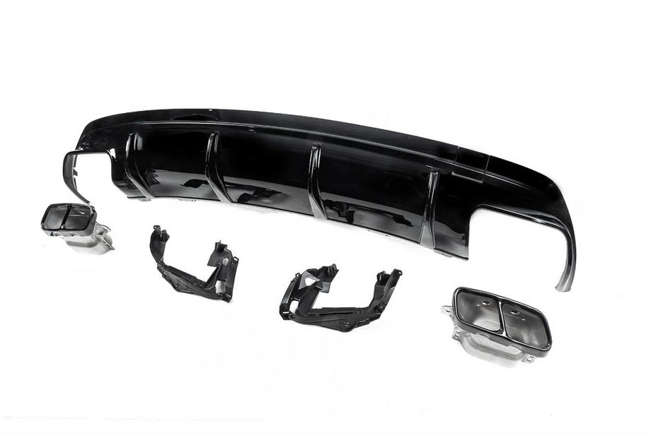Mercedes CLA C117 2013-2019 Heckdiffusor Black (Design CLA45 mit Endrohren) Foto 3