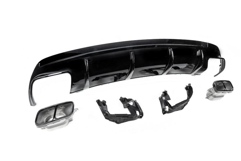 Mercedes CLA C117 2013-2019 Heckdiffusor Black (Design CLA45 mit Endrohren) Foto 4