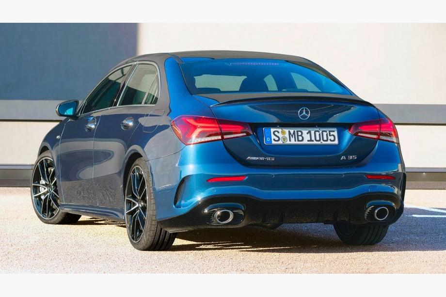 Mercedes A-class W177 2018- Heckdiffusor mit Endrohren (Design A35 SD) Image