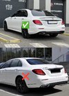 Mercedes E-class W213 2016-2023 Heckdiffusor mit Endrohren E63-Design Schwarz (für AMG/AMG-Line 2016-2020) Foto 2