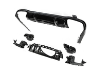 Mercedes E-class W213 2016-2023 Heckdiffusor mit Endrohren E63-Design Schwarz (für AMG/AMG-Line 2016-2020) Foto 4