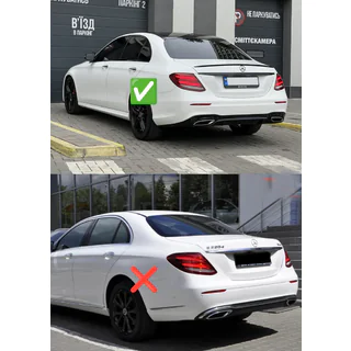 Heckdiffusor mit Endrohren E63-Design Schwarz (für AMG/AMG-Line 2016-2020) Foto 2