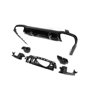 Heckdiffusor mit Endrohren E63-Design Schwarz (für AMG/AMG-Line 2016-2020) Foto 4