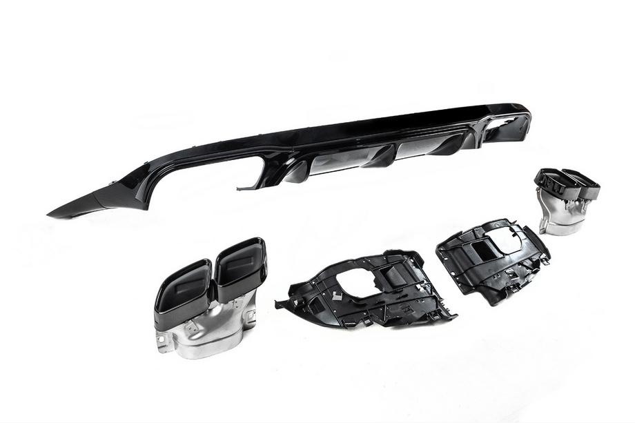 Mercedes E-class coupe C238 2016-2024 Heckdiffusor Black mit Endrohren Black (Design AMG63) Foto 5