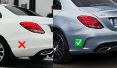 Mercedes C-class W205 2014-2021 Heckdiffusor mit Endrohren (Design C43) Foto 3