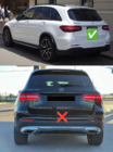Mercedes GLC X253 2015-2022 Heckdiffusor mit Endrohren Black (Design AMG63) Foto 3