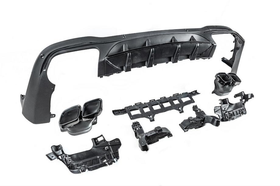 Mercedes GLC X253 2015-2022 Heckdiffusor mit Endrohren Black (Design AMG63) Foto 6