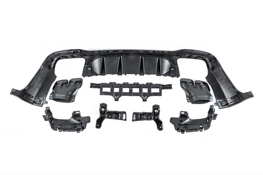 Mercedes GLC X253 2015-2022 Heckdiffusor mit Endrohren Black (Design AMG63) Foto 7