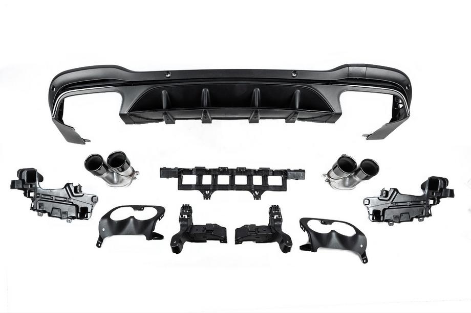 Mercedes GLC X253 2015-2022 Heckdiffusor mit Endrohren (Design AMG43) Foto 3