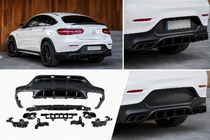 Mercedes GLC coupe C253 2016-2023 Heckdiffusor mit Endrohren Black (Design AMG63) Foto 1