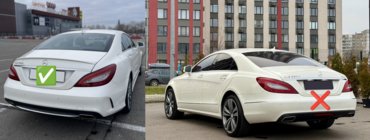 Mercedes CLS C218 2011-2018 Heckdiffusor mit Endrohren Black (2015-2018, CLS63 Design) Foto 3