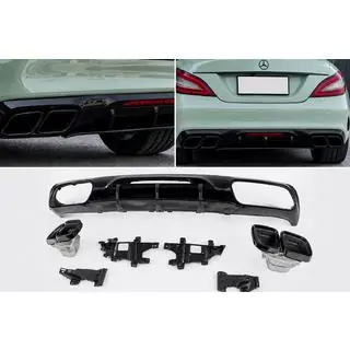 Heckdiffusor mit Endrohrblenden Black (2015-2018, GT63 Design)