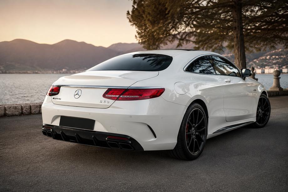 Mercedes S-class C217 Coupe 2014-2020 Heckdiffusor mit Endrohren Black (2018-2020) Foto 3