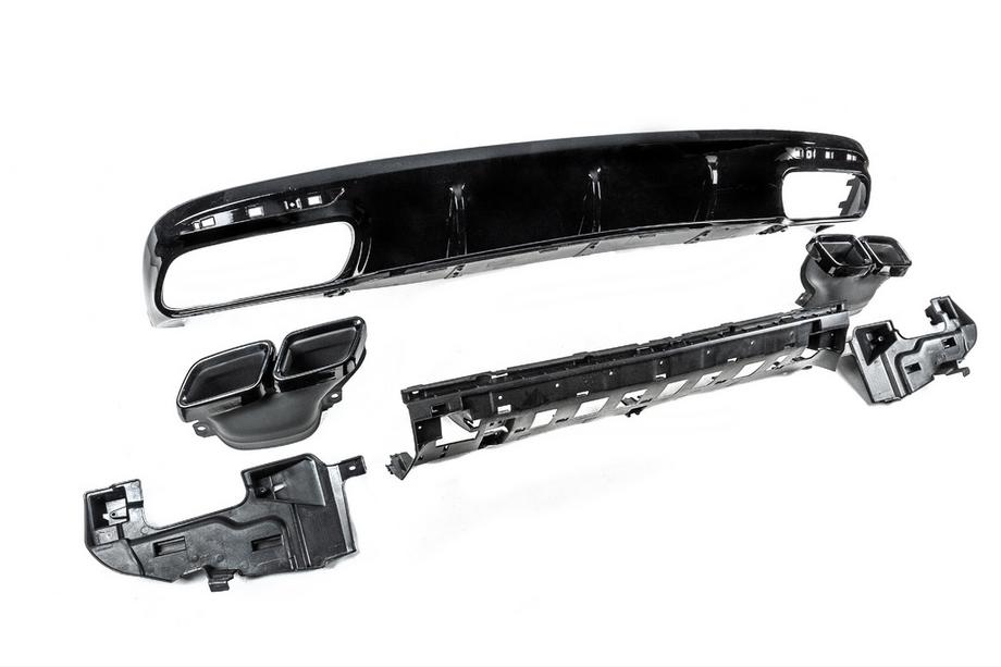 Mercedes S-class C217 Coupe 2014-2020 Heckdiffusor mit Endrohren Black (2018-2020) Foto 7