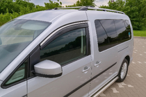 Volkswagen Caddy 2010-2015 Windabweiser mit Chromleiste Niken Luxury (2 Stk) Foto 3