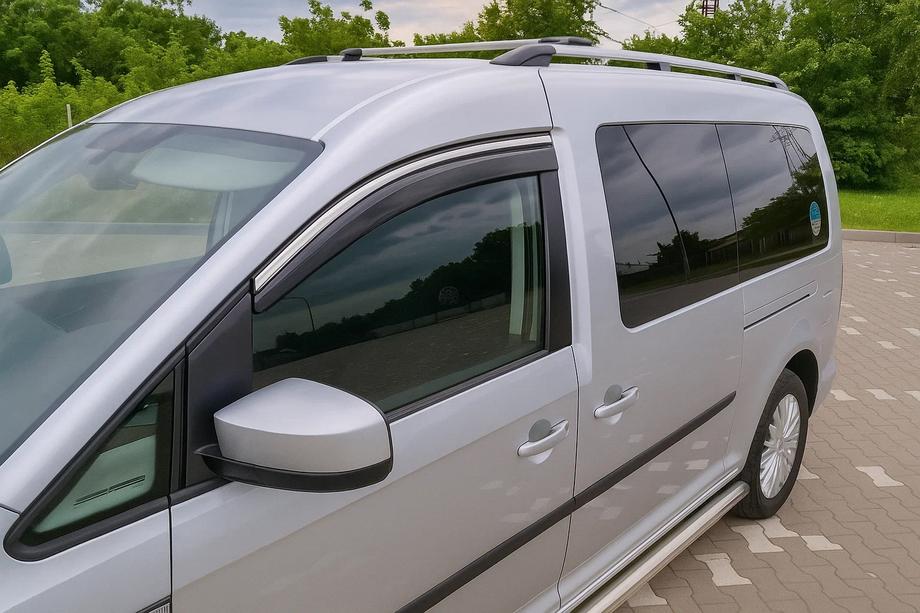 Volkswagen Caddy 2015-2020 Windabweiser mit Chromleiste Niken Luxury (2 Stk) Foto 4