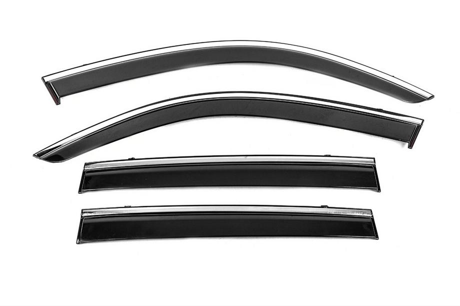 BMW X3 F25 2011-2018 Windabweiser mit Chromleiste Niken Luxury (4 Stk) Image