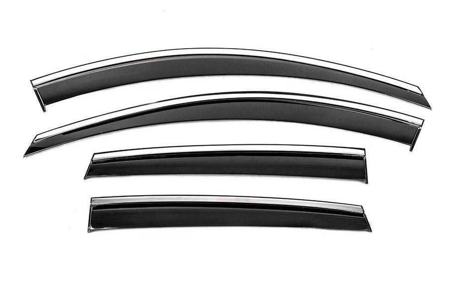 Chevrolet Captiva 2006-2019 Windabweiser mit Chromleiste Niken Luxury (4 Stk) Image